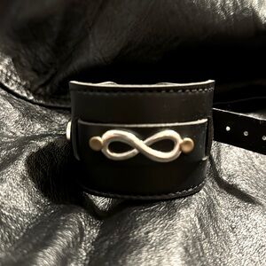 Leather infinity bracelet